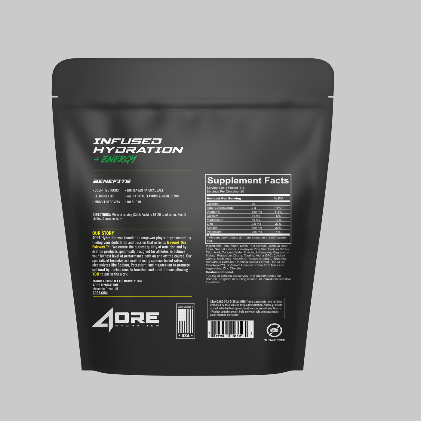 4ORE Infused Hydration + Energy