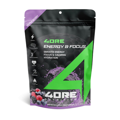 4ORE ENERGY & FOCUS - 4ORE NUTRITION 4ORE ENERGY & FOCUS Triple Berry 20 Serving Pouch (5910001352865)